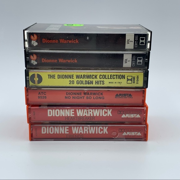 80’s Cassette Tape Lot of 6 Dionne Warwick with Cases and Artwork - Picture 11 of 11